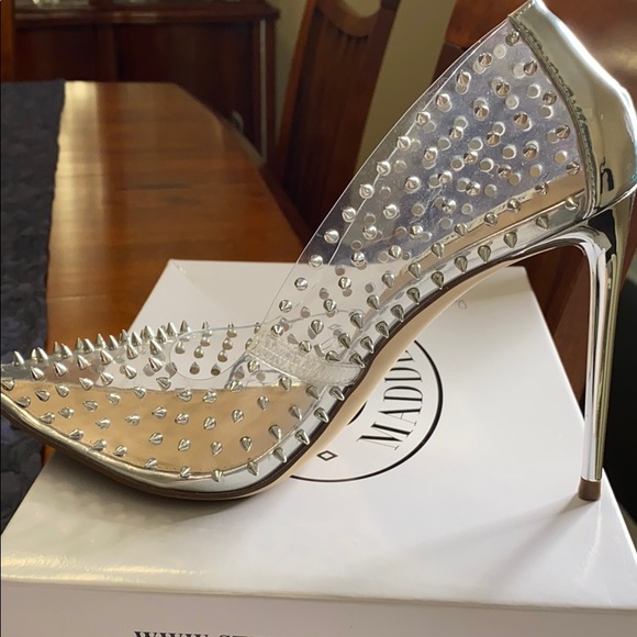 SOLD - Steve Madden Spiked Clear Pumps - 8.5 - Picture 7 of 9